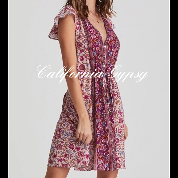 Boho Chic Floral Mini Dress - Picture 13 of 15
